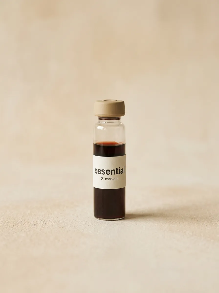 Essential blood test vial