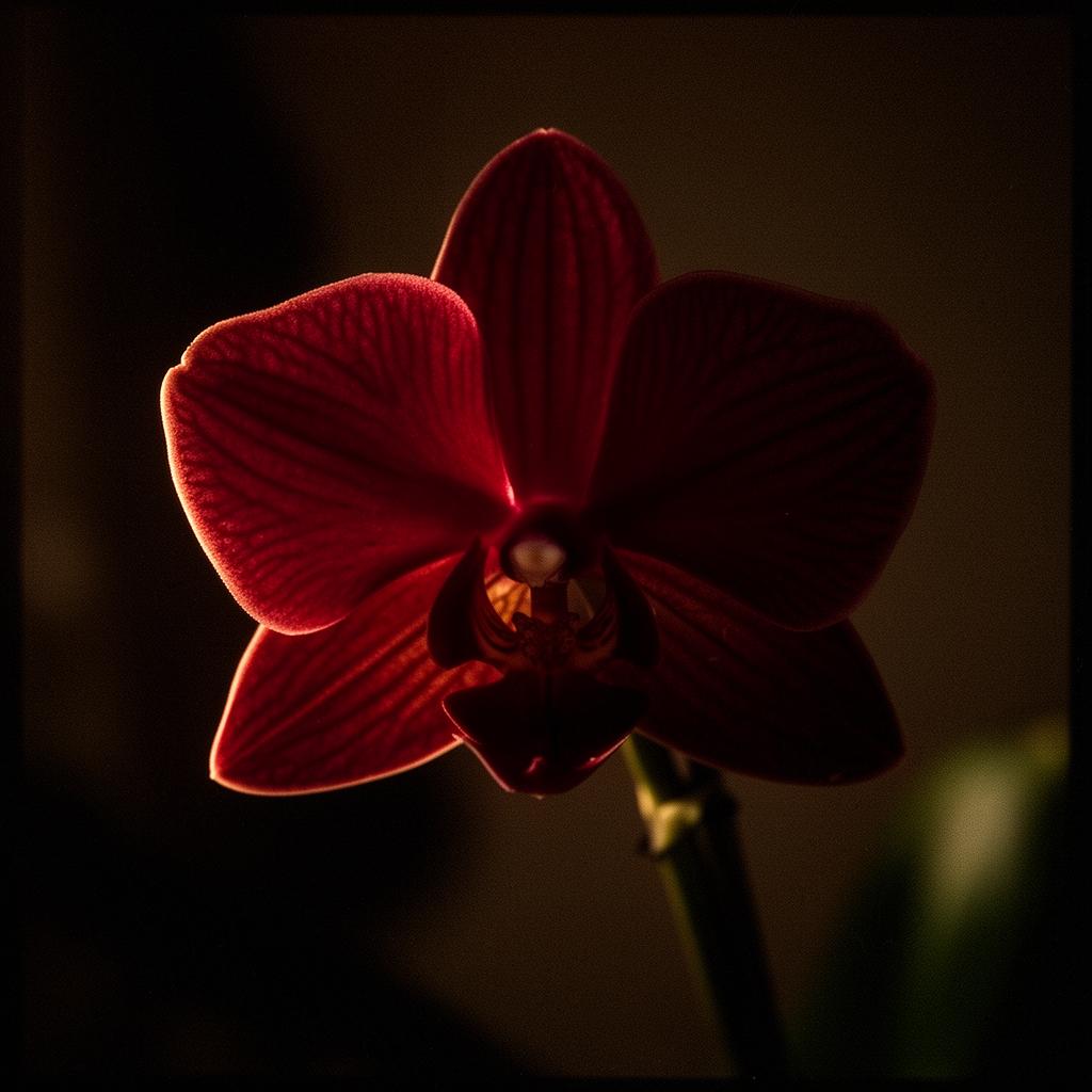 Deep crimson orchid — thyroid